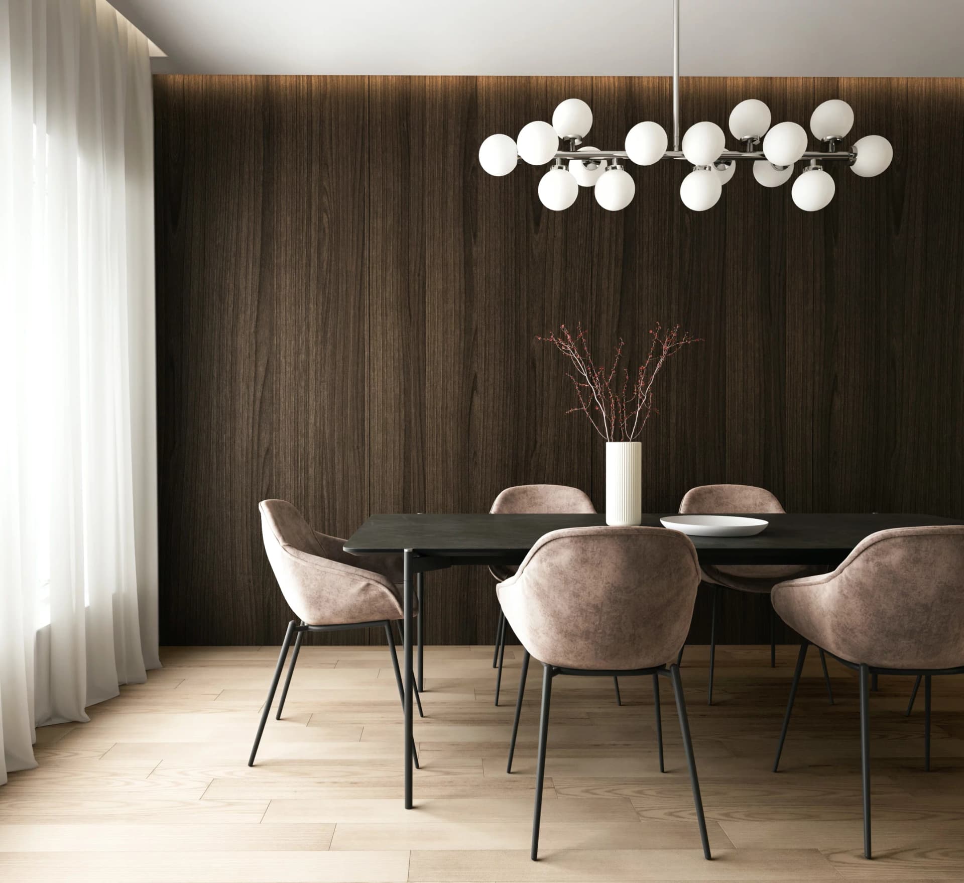 Interior dining space with ocean horizons, Furtado Property